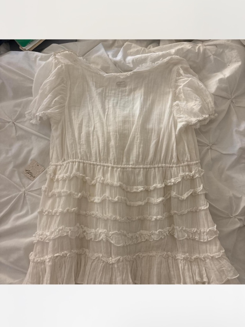 NWT Free People Darcy White Mini Dress - Picture 6 of 7